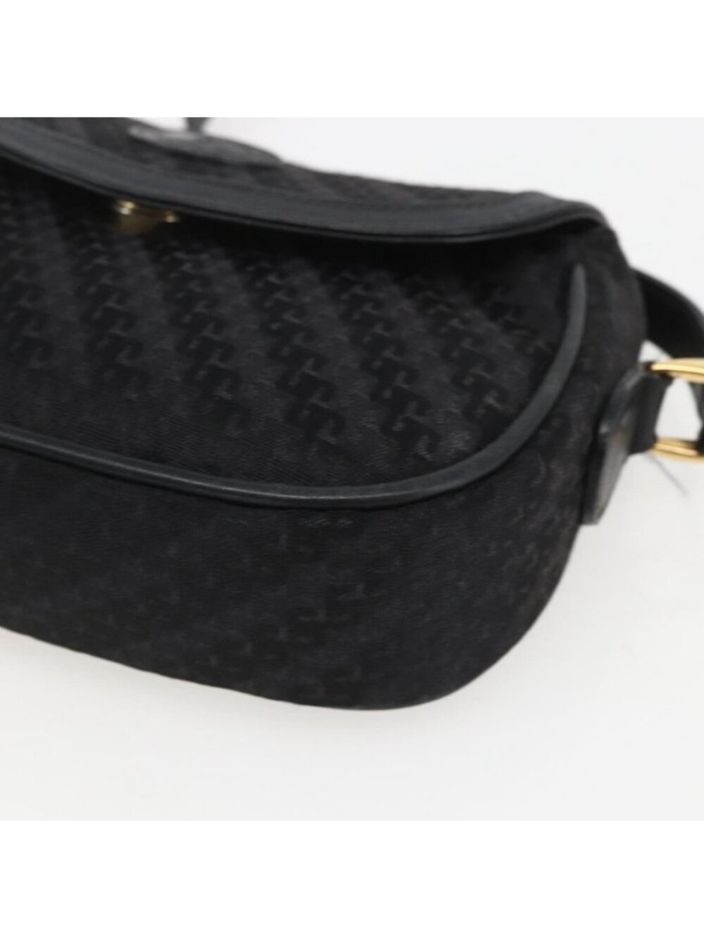 Authentic GUCCI Shoulder Bag Old Gucci Black Gold - Picture 2 of 16